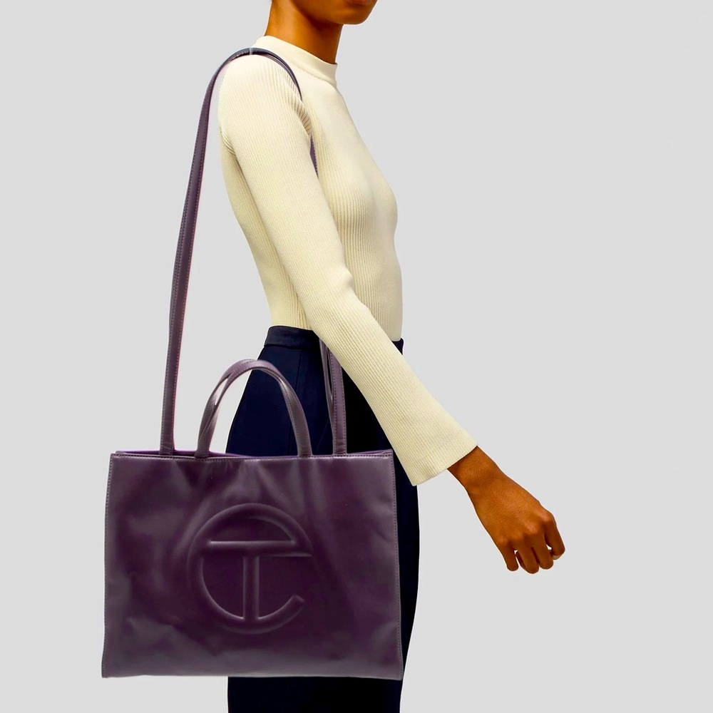 Telfar Eggplant Medium Shopping Bag